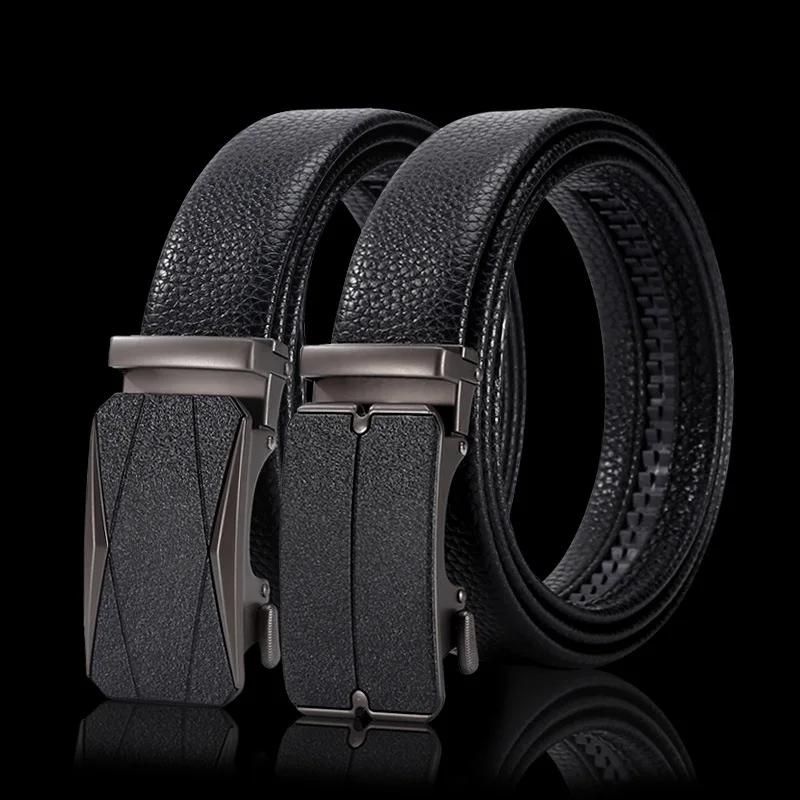 Genuine Leather Micro-Scrub Alloy Automatic Buckle Men's Belt Business Casual Leather Belt For Men Wholesale 3.6cm