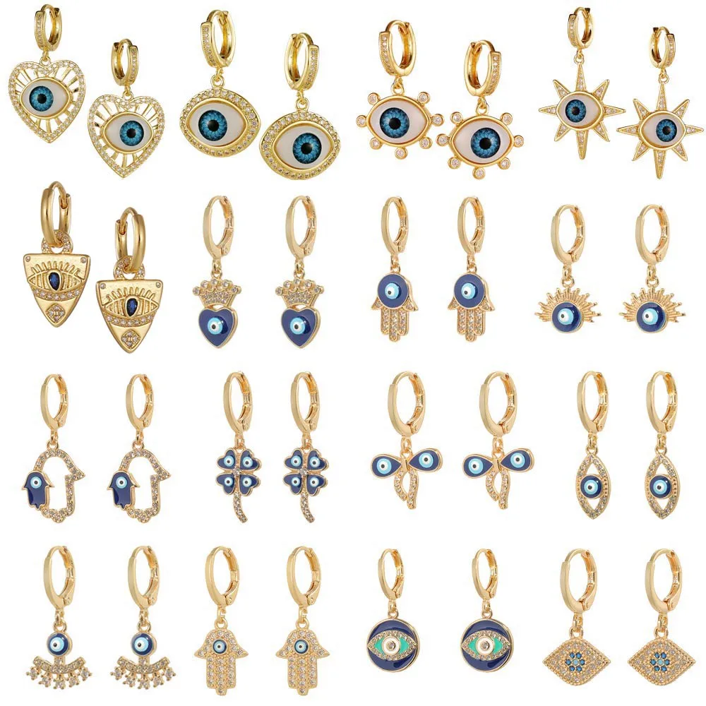 Серьги-кольца женские медные в стиле хип-хоп