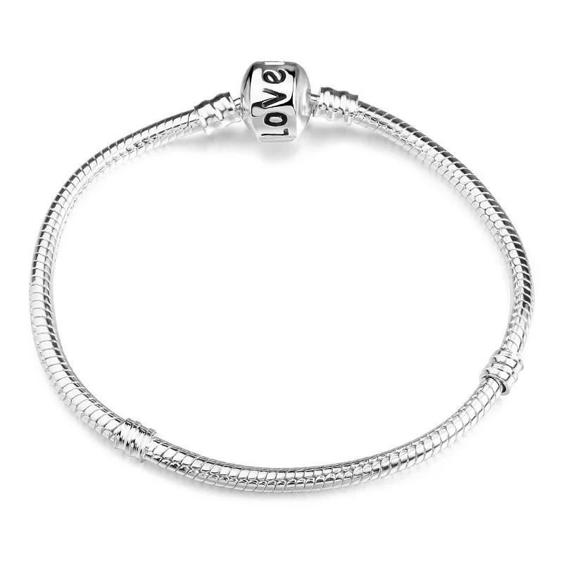 High Quality Silver Snake Chain Fine Pandora Bracelet 925 Fit European Authentic Charm Bracelet for Women DIY Jewelry Making