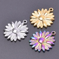 5pcslot no fade color sunflowers charms pendant accessory necklace earring keychain creative diy craft jewelry making bulk