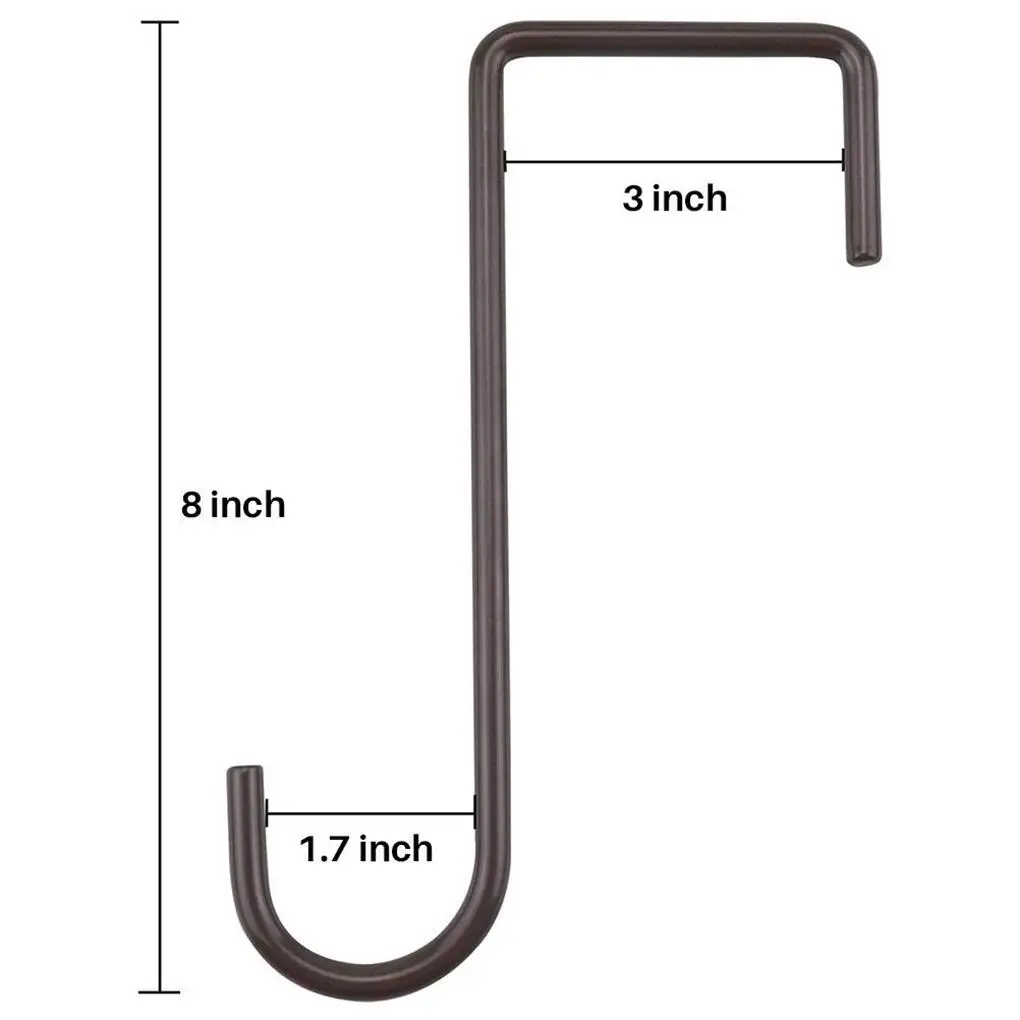 

6 Pieces Fence Hooks Patio Bird Feeder Hanger Flower Basket Metal Hook