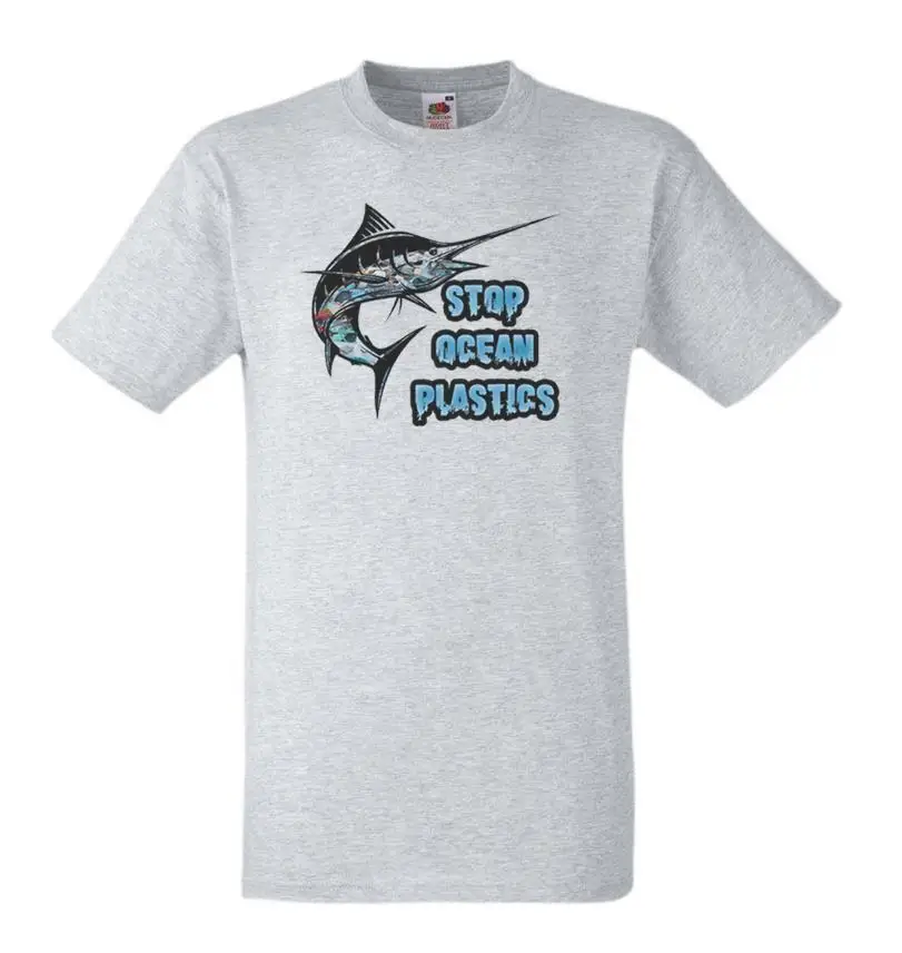 Футболка с принтом Stop Ocean plastic Marlin