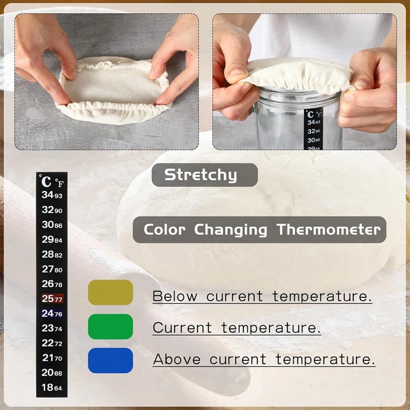 Стартовый Набор банок sourтеста с тканевой крышкой полоски для термометра 2