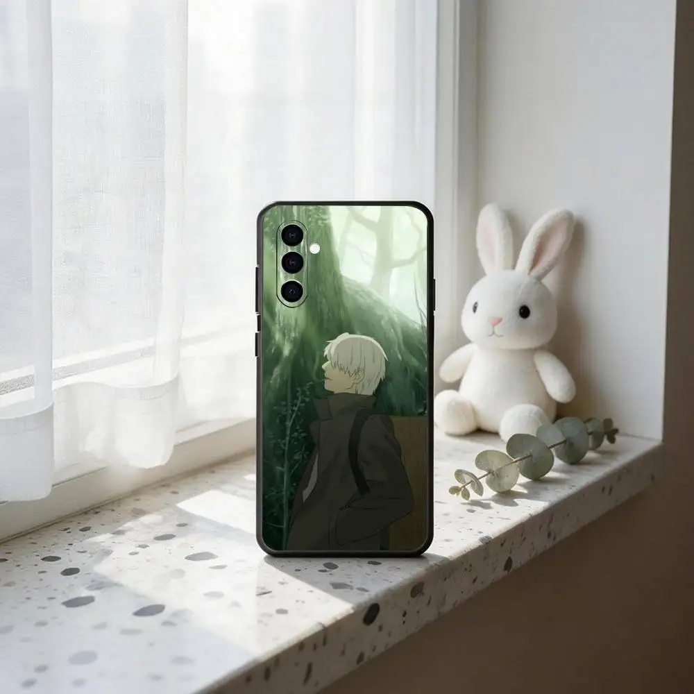 Фото Чехол для телефона Anime M-Mushishi G-Ginko для Samsung Galaxy A73, A72, A71, A70, A53, A52, A51, другие модели, мягкий черный чехол №4