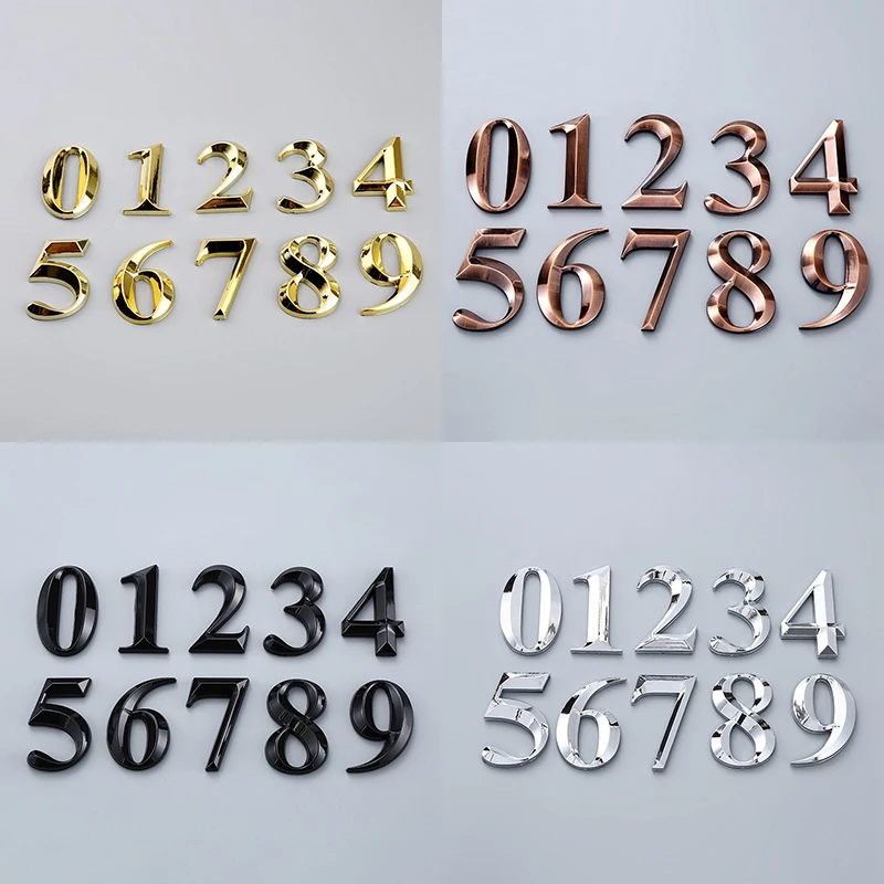 1x House Number Door Number Plate Home Street Mailbox Hotel Door Number Stickers 5cm/7cm numeros casa exterior