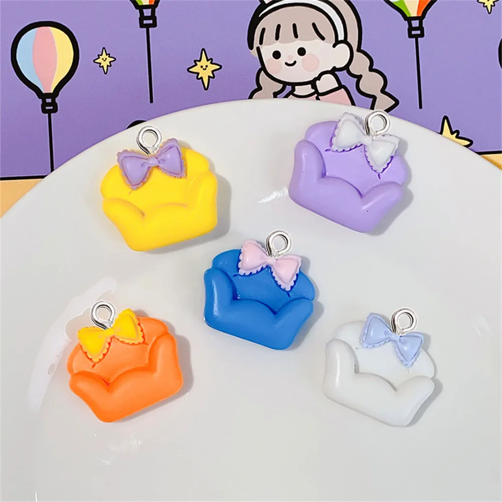 

10 шт. милые Подвески из смолы с Мини бантом на диван, модные украшения, аксессуары для изготовления украшений, брелок, ожерелье, серьги, подве...