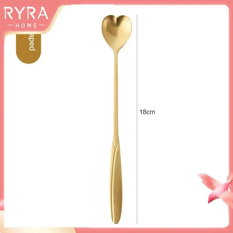 

18cm Long Spoon Light Small Spoon Extended Creative Meticulous Mixing Spoon Kitchen Accessories 1pcs Stainless Steel Spoon