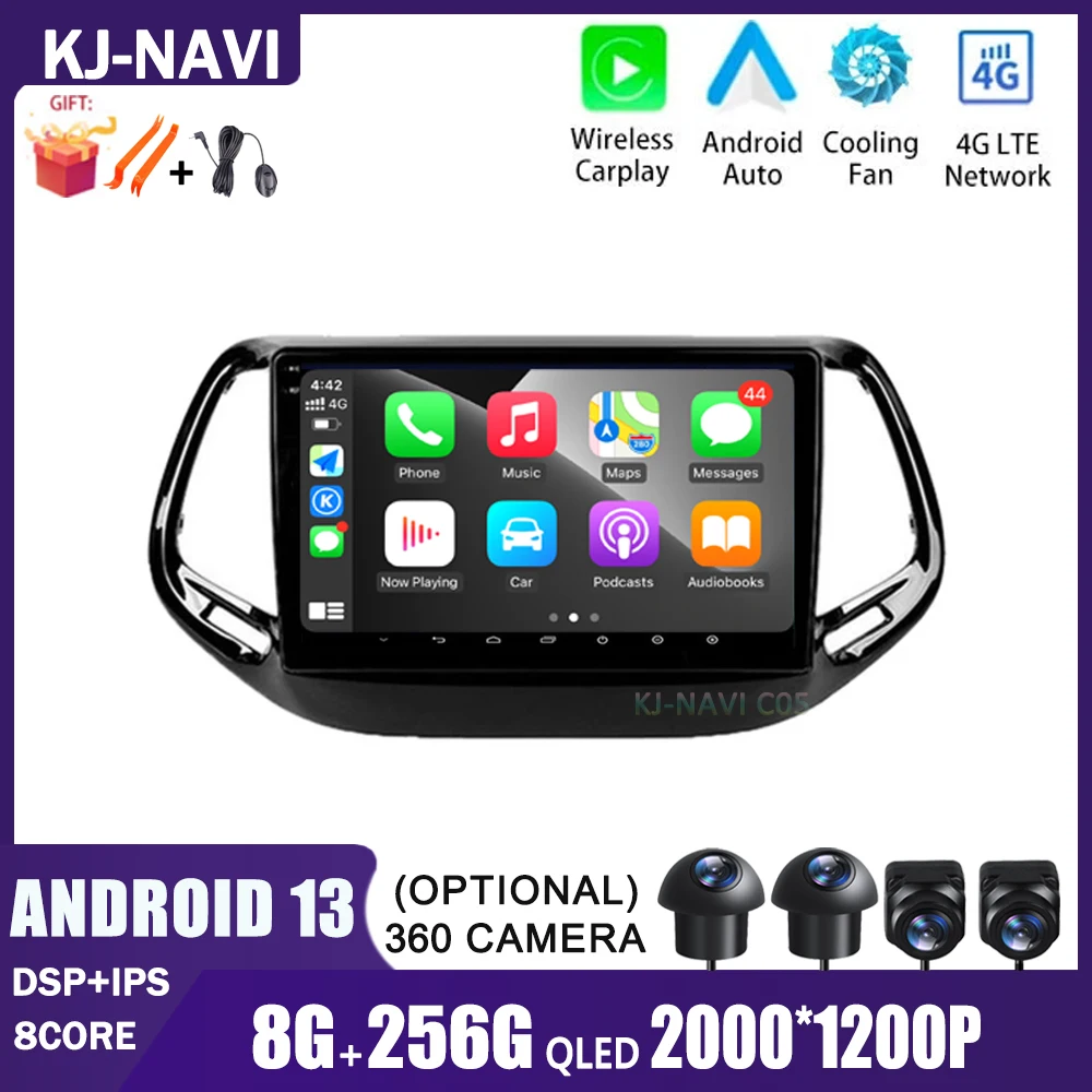 

Мультимедийная магнитола для Jeep Compass 10,1-2017, 2020 дюйма, Android 13