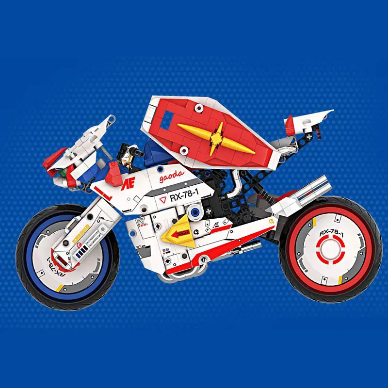 GUCAA блочные конструкторы мотоцикл