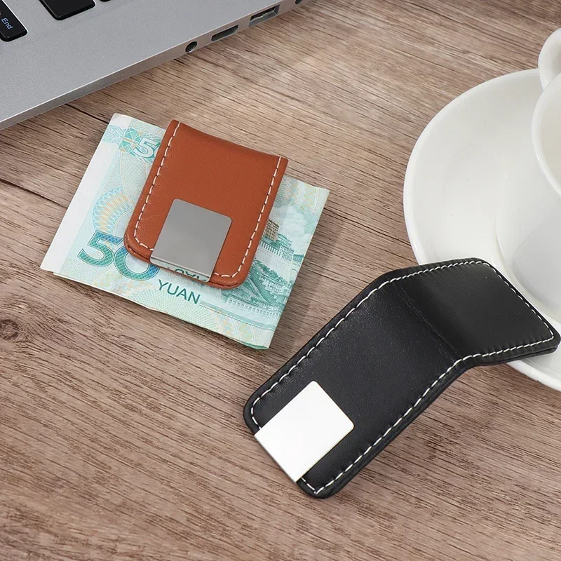 

Pocket Slim Wallet Clip Wallet Cards Money Holder Leather Business Credit Minimalist Magnetic Wallet