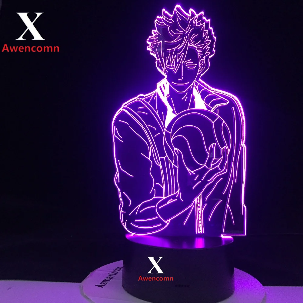 

Anime Haikyuu Kuroo Tetsurou 3D LED Night Light Lamp For Kids Bedroom Decor Nightlight Child Birthday Gift Lamp Haikyu