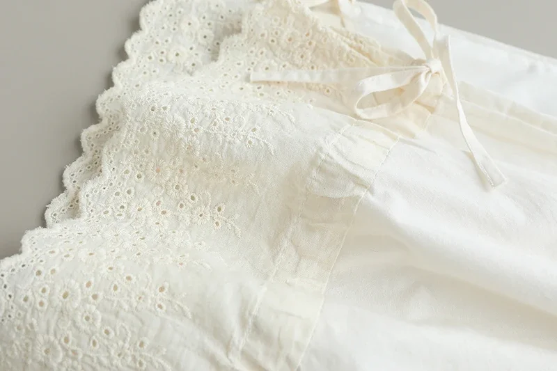 Брюки Женские однотонные с вышивкой милые повседневные свободные штаны