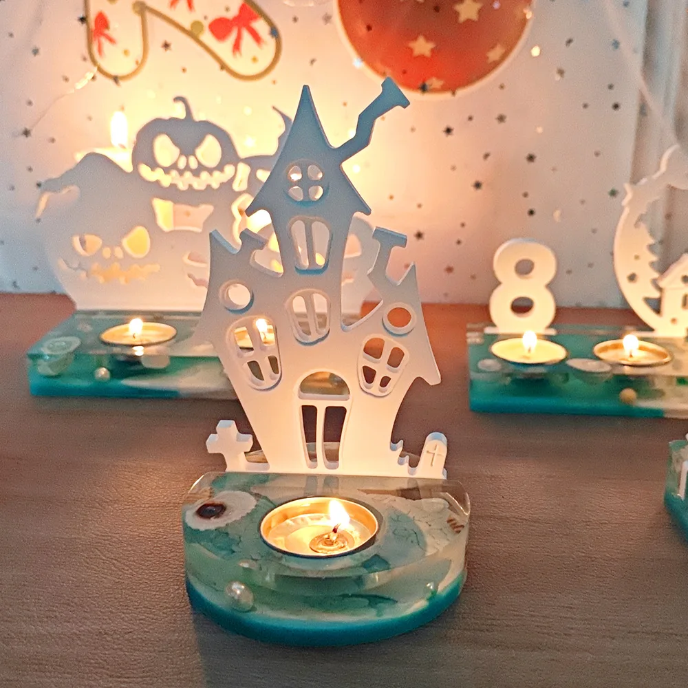 Рождественский Подсвечник сделай сам силиконовая форма цифровое украшение в