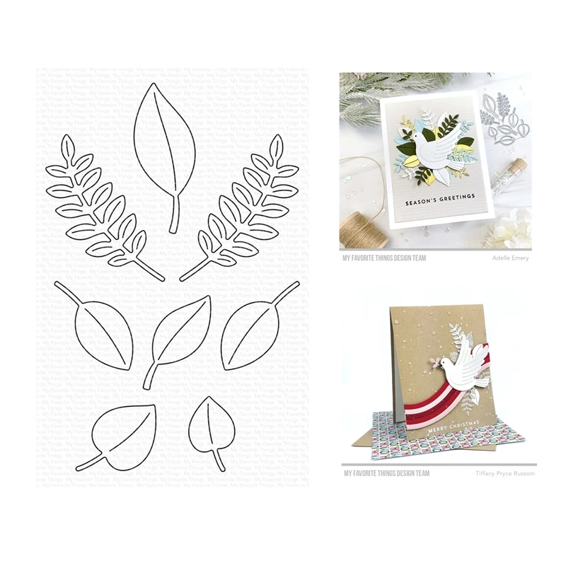 

2022 October New Peaceful Greenery Cutting Dies Scrapbooking for Paper Making Embossing Frames Card Set no Clear Stamps