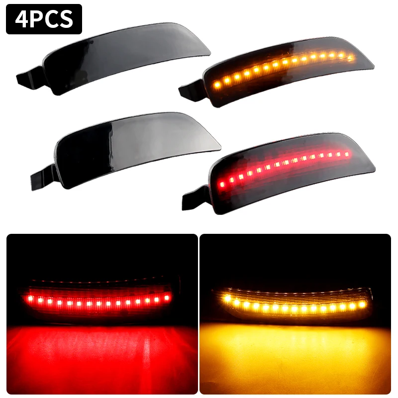 4 шт. для Mazda Miata MX5 ND Miata 2016-UP светодиодный передний Янтарный боковой маркер для крыла отражатель бампер сигнал поворота для Mazda ND Canbus