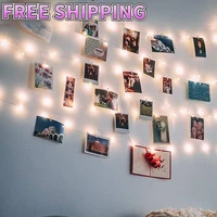 led string lights photo clip usb outdoor battery operated garland christmas decoration holiday party wedding xmas fairy lights