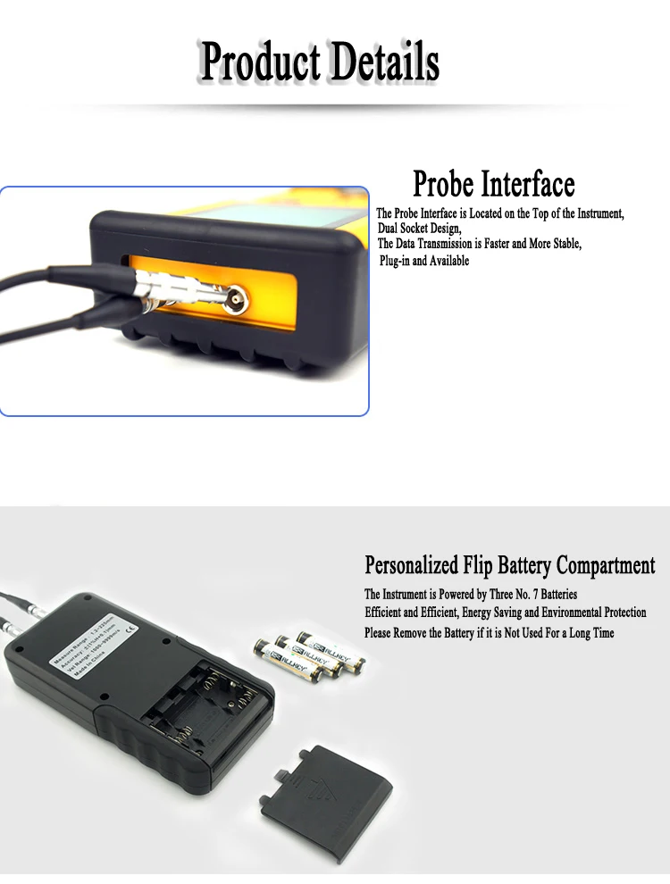 Ультразвуковой толщиномер SMART SENSOR AR860 цифровой промышленный диапазон измерения