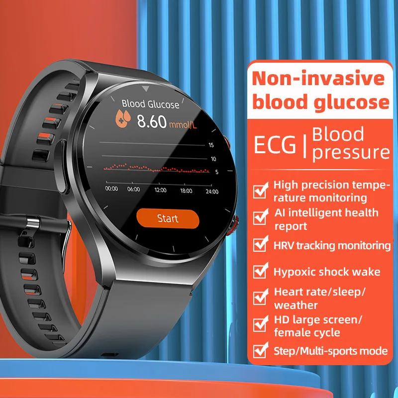Новые неинвазивные Глюкозы в крови ЭКГ Температура тела Сердечный ритм HRV