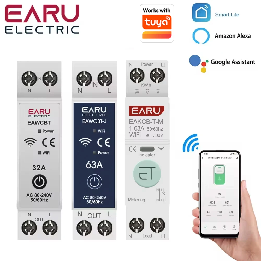 

EARUELECTRIC Автоматический выключатель Tuya 63А