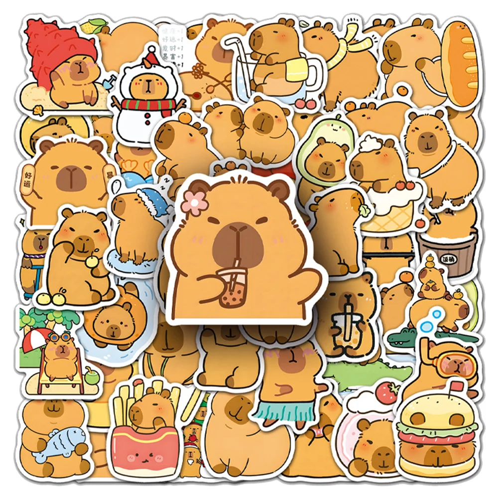 10/30/50/100 шт. Кавайные животные Капибара Граффити Наклейки Милые забавные