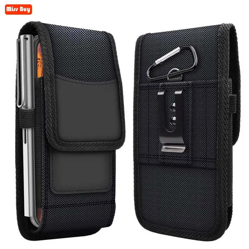 

Phone Bag For Samsung galaxy C9 Pro C7 C8 C10 J2 J3 J5 J7 Prime J4 J6 Plus J2Core Case Belt Clip Holster Oxford cloth Card Pouch