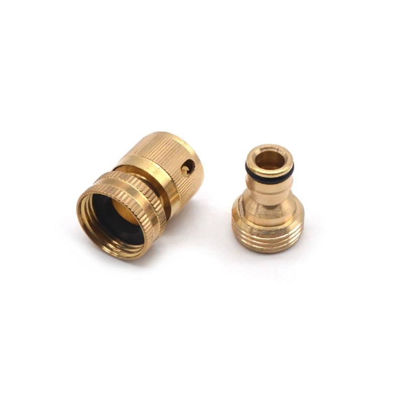 

3/4 inch Brass Garden Water Adapter 3/4'' Thread Faucet Quick Connector Hose