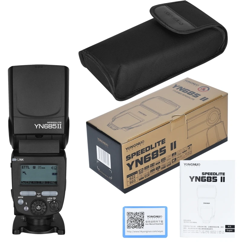 Yongnuo YN685 II Беспроводная вспышка Speedlite 2,4G HSS ETTL для зеркальной камеры Canon 1000D 1200D 70D 60D 750D 650DT4i (art.: 3920ccdd190d2) - 3920ccdd190d2
