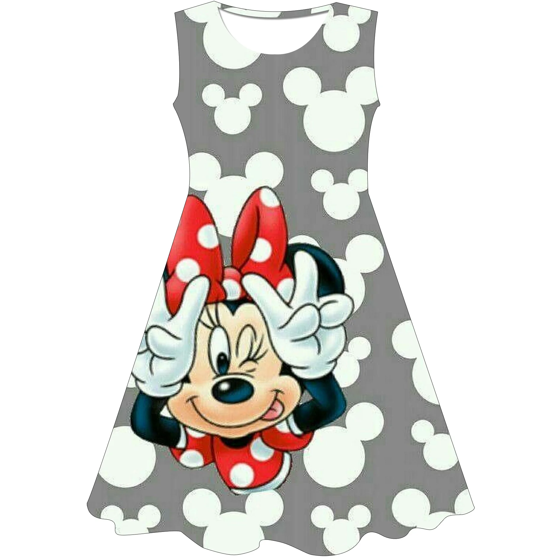 

Disney Girls Dresses Princess Children's Clothing Cartoon Minnie Mouse Print Summer Fashion Baby Minnie Mouse Dress 2023 1-10Y