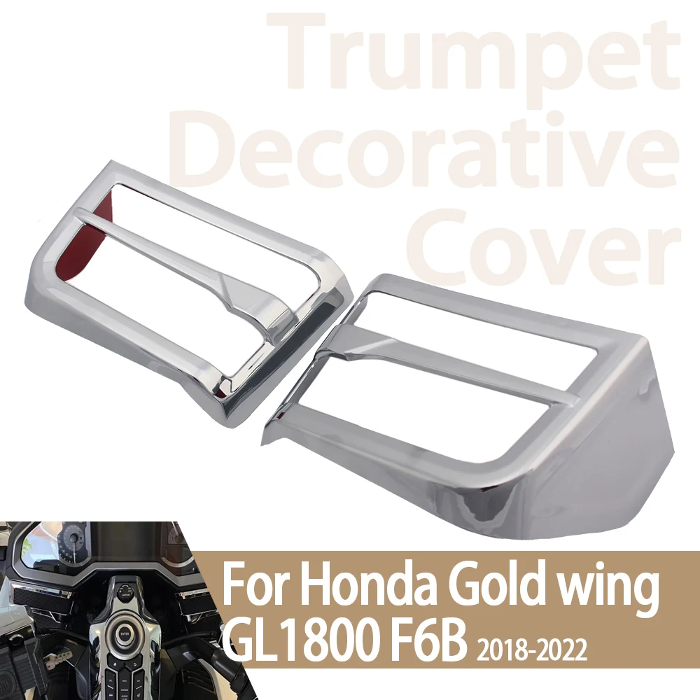 

For Goldwing GL1800 F6B GL 1800 Gold wing 1800 2018-2022 2020 2021 2022 2023 Motorcycle Front Chrome-Plated Speaker Grille Cover