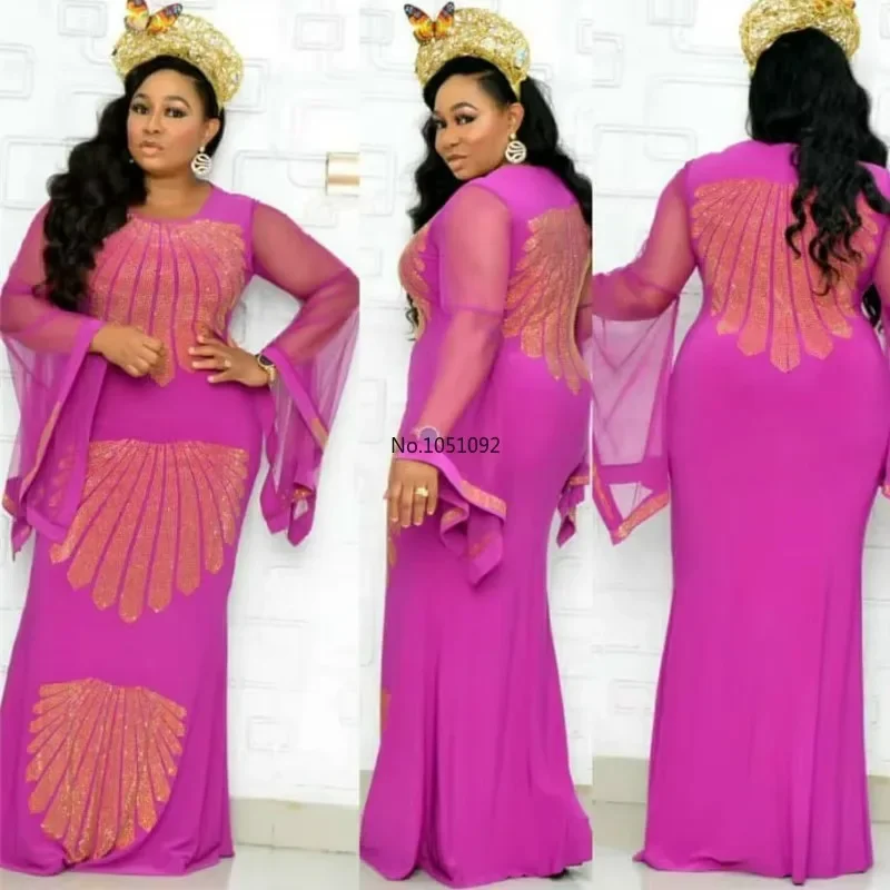 African Print Dresses for Women dress Muslim Maxi Dress Dashiki Diamond Clothes Dubai Abaya Boubou Robe Africa