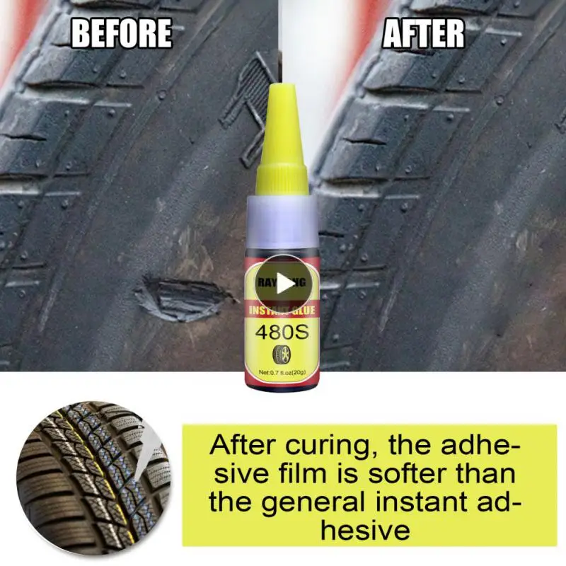 

20g Car Rubber Repair Tire Glue Non-toxic Long-lasting Window Speaker Seal Tire Repair Glue Effective Water-proof Durable