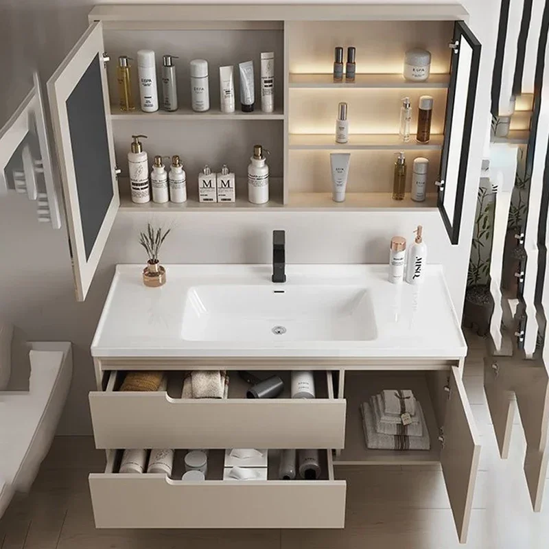 Раковина для шкафа в ванную комнату роскошная узкая мебель хранения шкафы