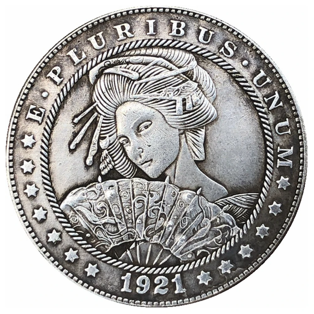 

Hobo Nickel 1921-D, монета доллара США Моргана, копия модели 194