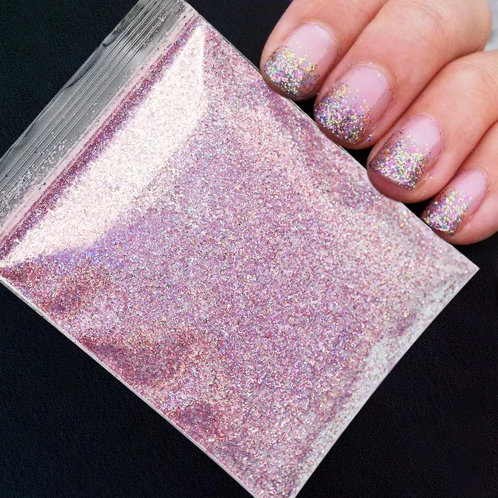 

10g/bag Holographic Fine Nail Glitter Powder Laser Shining Gold Silver Pigment Dust DIY Gel For Nails Art Accessoires