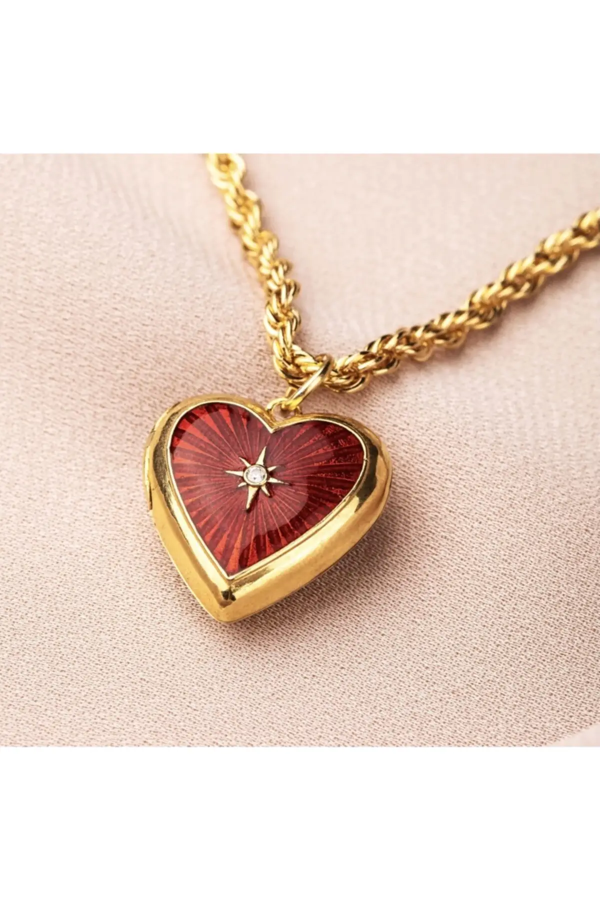

Женская бижутерия ожерелье красный минлет медальон фото офис открытие сердце ожерелье