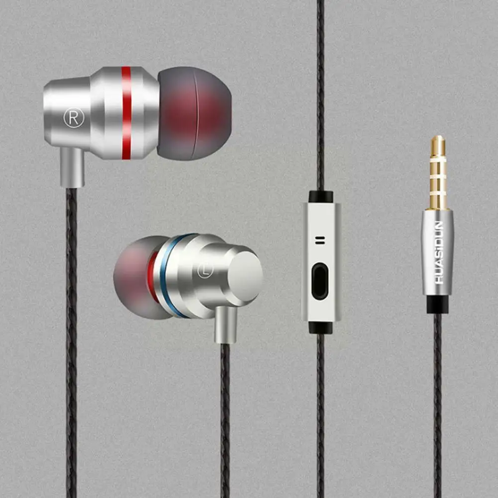 

High Grade Metal Earphone Wire Control Heavy Bass MP3 G80 Universal Mobile Phone Smart Y9O2