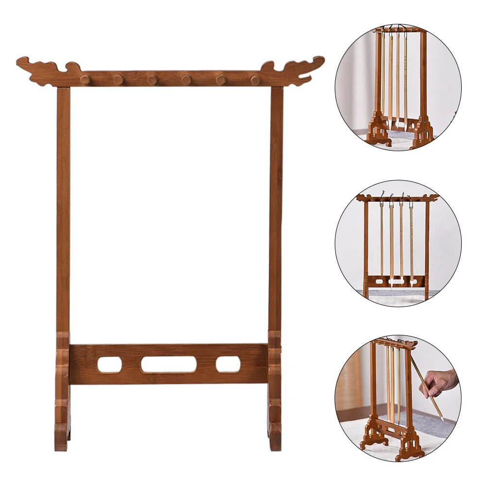 

Chinese Painting Brush Pen Rest Hanging Rack Creative Ink Stand Office Supplies Holder
