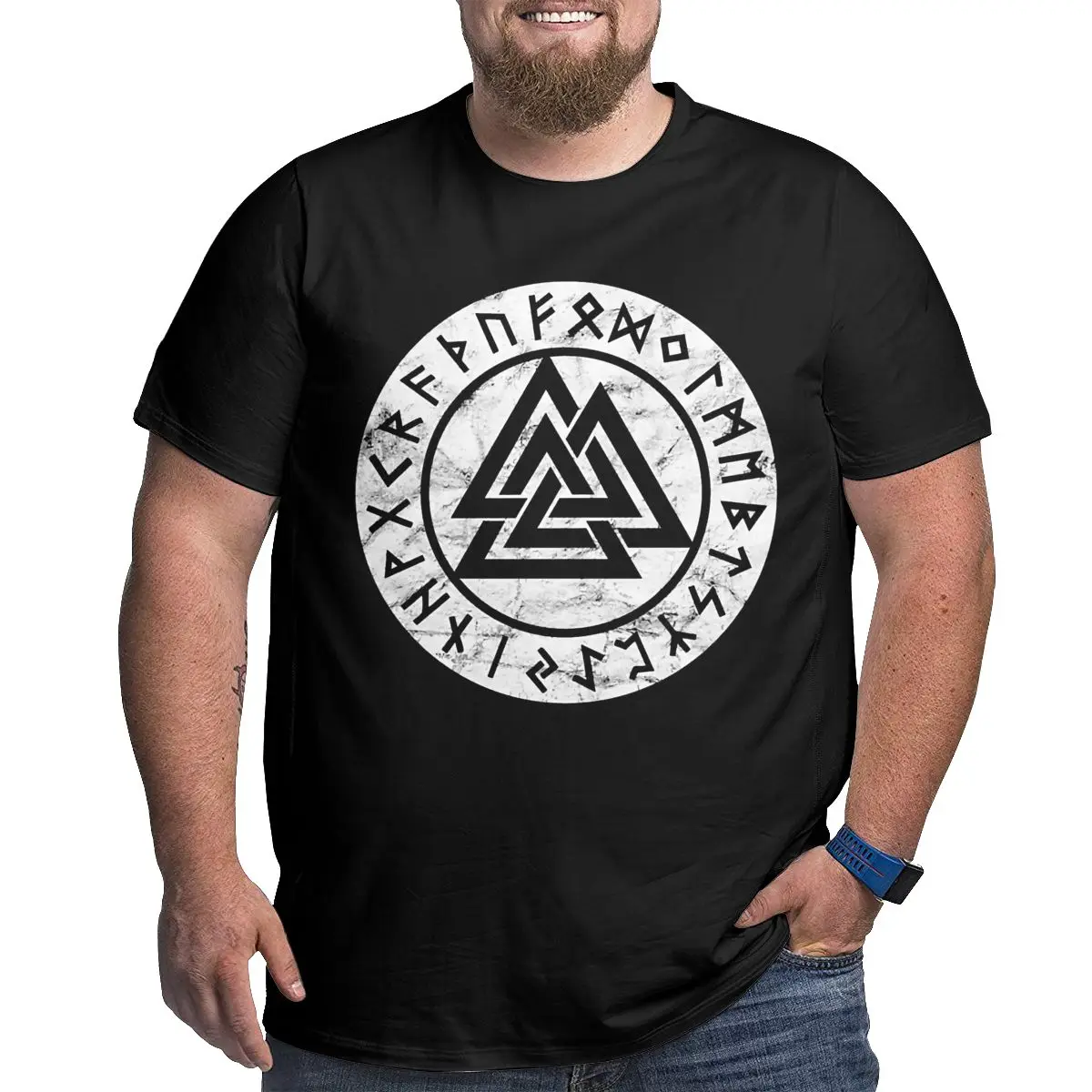 

Big Size T-shirt Vintage Valknut Odin Symbol Vikings Runes Zipper Funny Novelty R339 Hot Sale Plus Size Plus Size Tees Tops
