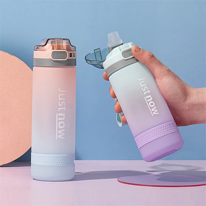 With Straw Bpa Free Portable Outdoor Sport Cute Drinking Pla