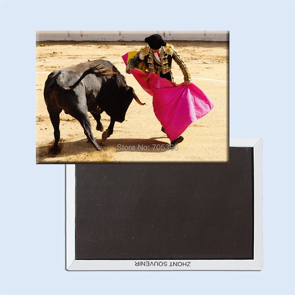 

Магнит на холодильник BULLFIGHTER, сувенирные жесткие магниты 20957