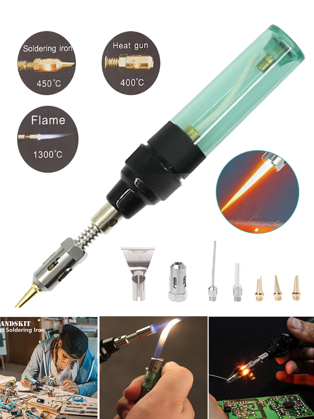 Набор наконечников для электрического паяльника беспроводной портативный