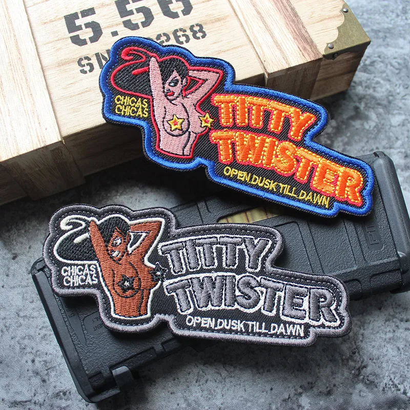 

TITTY TWISTER Embroidery Patches Morale Badge Tactical Armband Military PVC Hook&Loop Patch for Backpack Hats Sticker