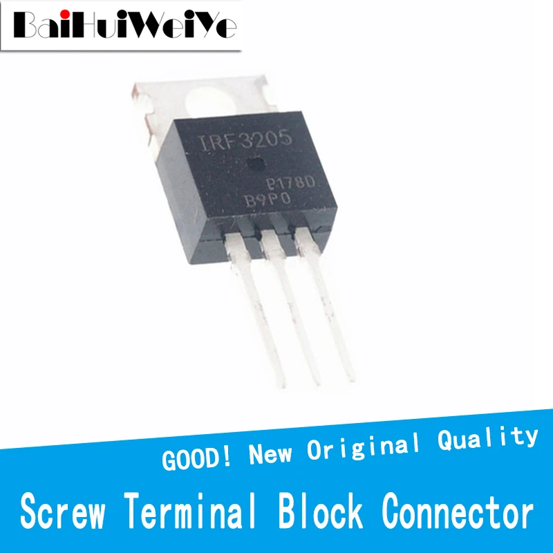 

10PCS IRF3205 IRF3205PBF 55V 100A MOSFET MOSFT TO-220 New Good Quality Chipset