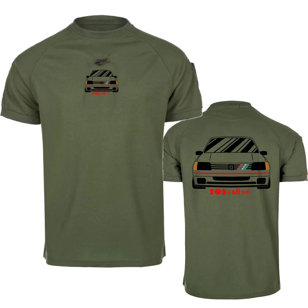 Мужская футболка в стиле ретро Wrc 205 Gti CAR Rallye Racing повседневные топы с короткими