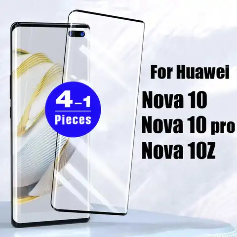 Закаленное стекло с полным покрытием для Huawei nova 10 pro, Защитная пленка для nova 10Z, 9, 8, 8i, 7, SE, молодежная защита экрана телефона, стекло, 1-4 шт.