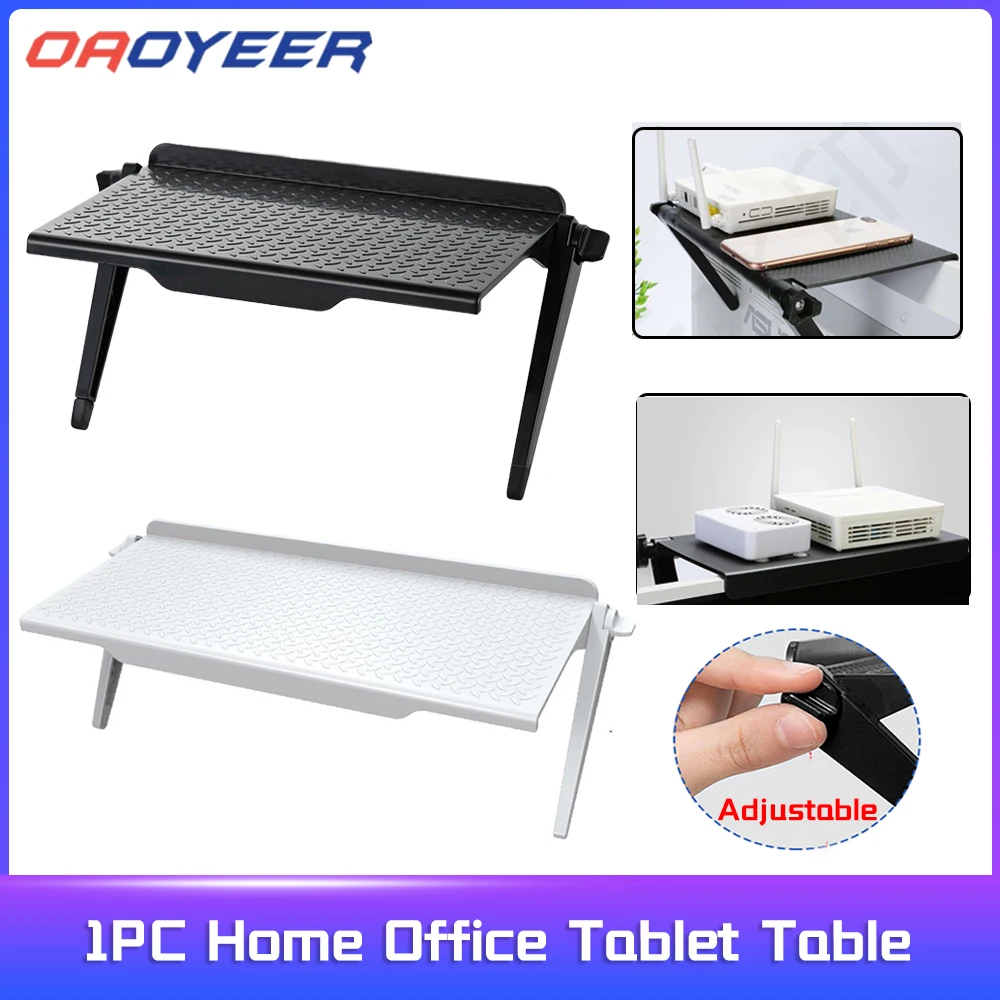 

Adjustable TV Screen Top Shelf Computer Monitor Desktop Screen Top Storage Rack Media Boxes Router Storage Home Office Organizer