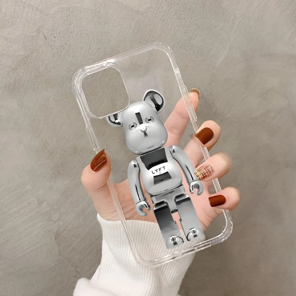 Japan B-BearbrickS Toy Silicone Soft for iphone 16 15 14 13 12 11 Pro Mini XS MAX Plus X Cover