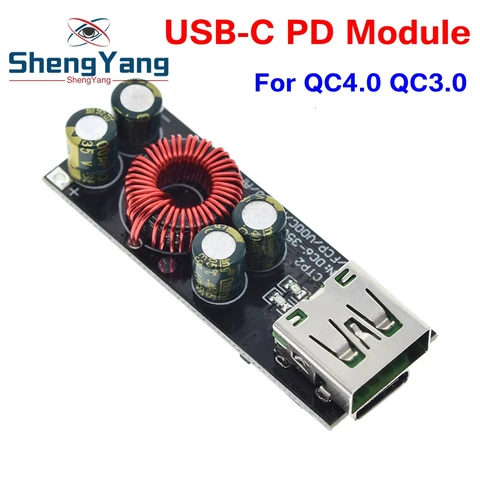 QC4.0 QC3.0 USB Type-C мобильный телефон адаптер быстрой зарядки 6 -35 в понижающий Повышающий Модуль для Huawei SCP/FCP Apple PD Qualcomm