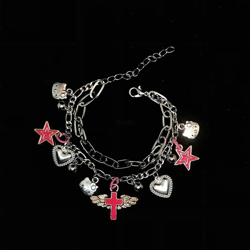 

Милые Браслеты Sanrio Kuromi Cinnamoroll Hello Kittys, модные и универсальные Аниме Подарки для девочек, детские игрушки