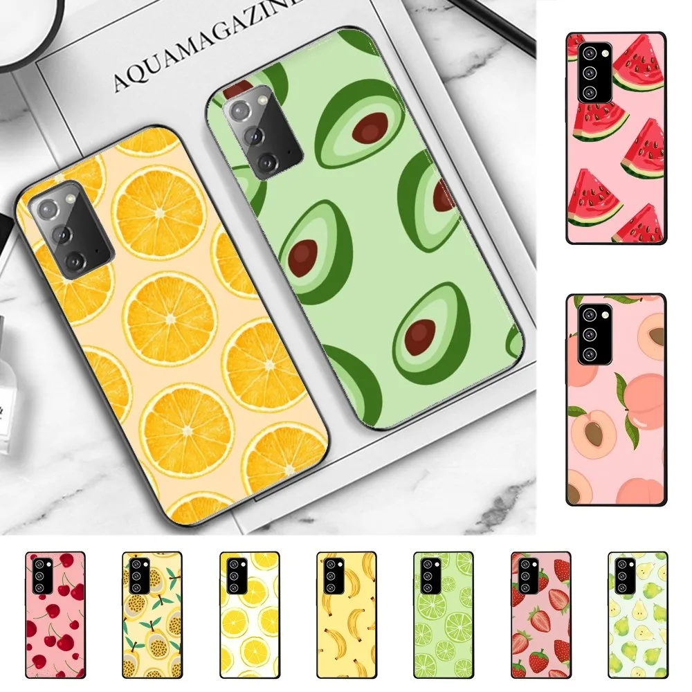 Fruit Lemon Cherry Phone Case For Samsung Note 8 9 10 20 Pro Plus Lite M 11 30 21 31 51 A 22 42 02 03